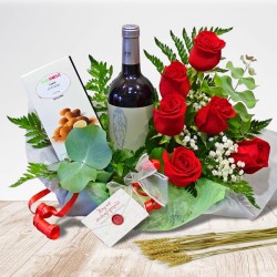 Rioja wine with Roses