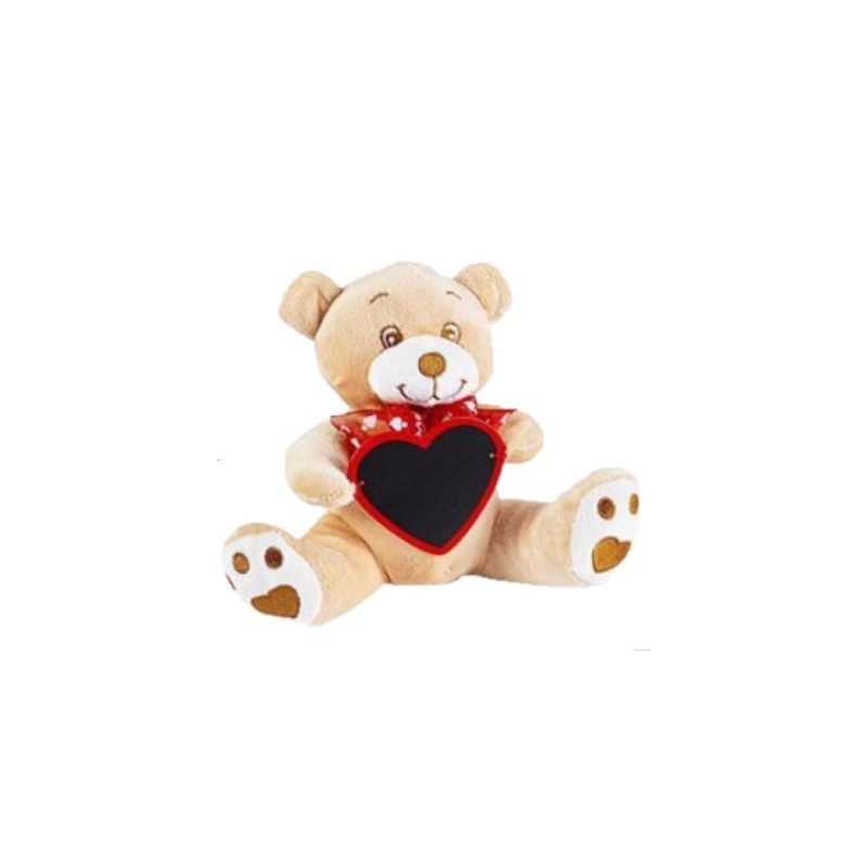 Teddy bear blackboard heart 18 cm.