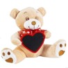 Teddy bear blackboard heart 18 cm.