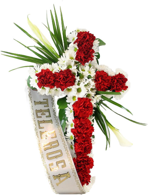 Cruz Funeraria de Flores Telerosa