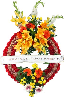 medium sized funeral wreath Telerosa