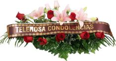 funeral spray of roses teleROSA